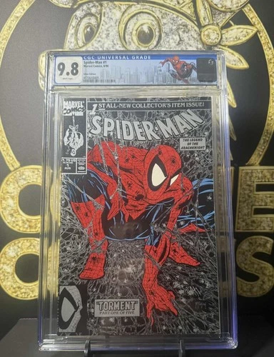Marvel Spider-man #1 Torment Part 1, Silver Edition, CGC 9.8  Custom Label (a) *