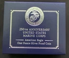 2025 American Silver Eagle Proof Marine Corps Privy Mark 250th Anniversary.