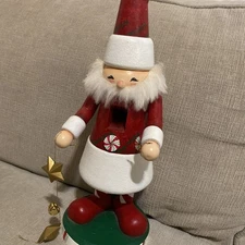 Vintage Richard Glaesser Chubby Santa Nutcracker Erzgebirge Holzkunst