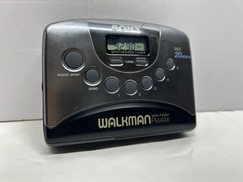 Sony Walkman WM-FX251 AM/FM Cassette Player *New Belt* *Works* *Cleaned*