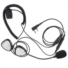 2 Pin Walkie Talkie Motorradhelm Headset für Baofeng Kenwood Zwei-Wege-Funkgerät