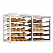 Wall Mounted 5 Tier Half Sheet Pan Rack Commercial Countertop Bun Pan Rack 40...