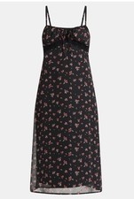 No Boundaries Women’s Black Soot Lace Trim Spaghetti Strap Maxi Dress NWT Small