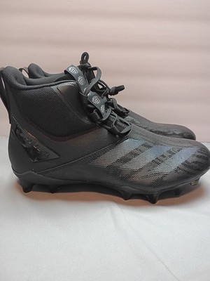 Adidas Adizero Chaos Triple Black Lineman Football Cleats Mens Sz 12 New ID9103