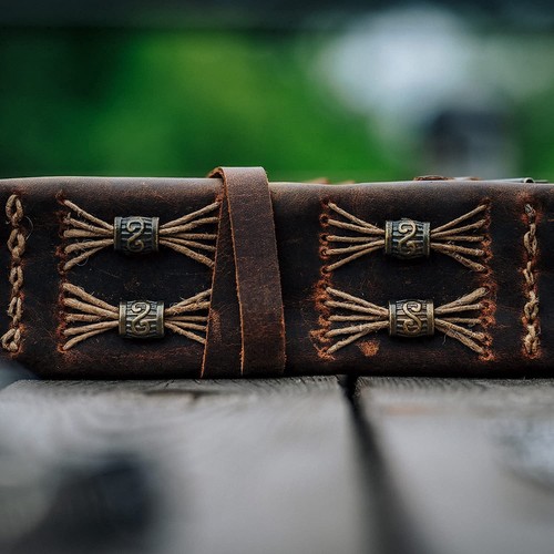 Vintage Leather Journal for Men & Women, 240 Pages of Handmade Deckle Edge Pa... - Picture 5 of 8
