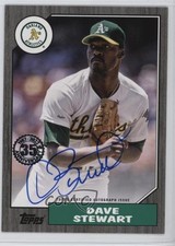 2022 Series 1 1987 Topps Baseball Black /199 Dave Stewart #87BA-DST Auto 18ye