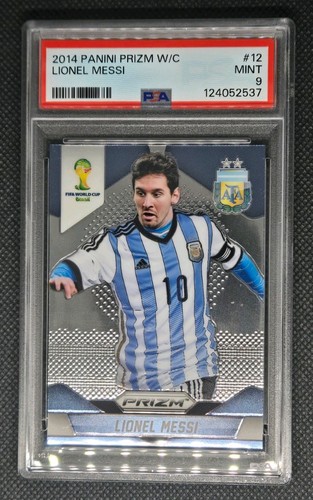 2014 LIONEL MESSI PSA 9 #12 Panini Prizm FIFA World Cup ARGENTINA