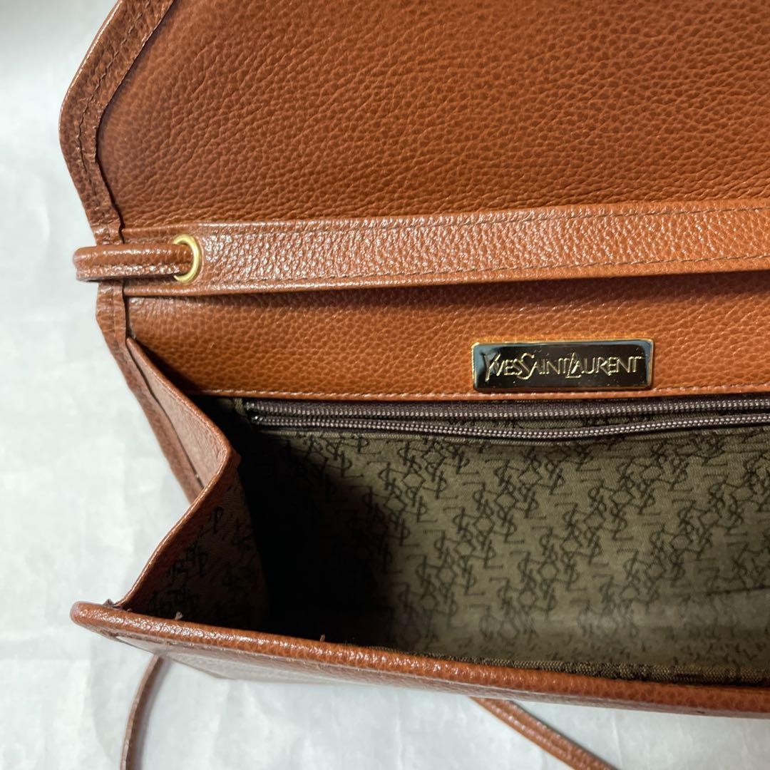 Borsa a tracolla Yves Saint Laurent pelle marrone buone condizioni Autentica