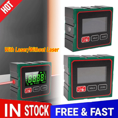 Digital Angle Finder with Electronic Laser - 4-side Strong Magnetic Angle Gauge~