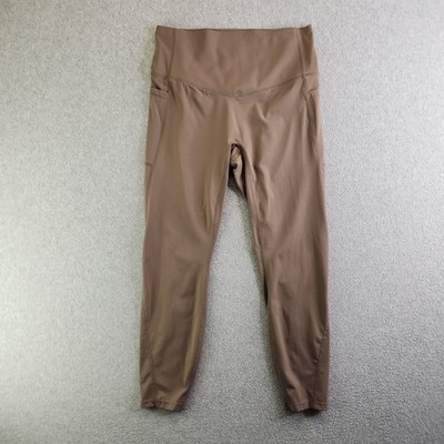 Halara Leggings L Dawn Brown UltraSculpt High Waisted 7/8 Length Tummy Control