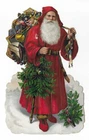 K05 - SANTA - 7.5in (19cm) high - DIECUT VICTORIAN SCRAP - POESIEPLAATJE
