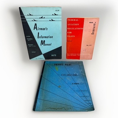 Vintage 1970's Pilot Books AIM Aero Publishers FAA Regulations Pan American Acme