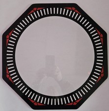 Spinner Glass Black w/ Red Diamonds clock lens for NPI, Lackner neon clock