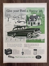 Ford Motor Company Vintage Print Ad Spring Life Illustrated Americana