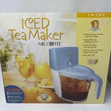 MR. COFFEE 3 Quart Iced Tea Pot TM50P Iced Coffee Tea Maker Thermal Pitcher New