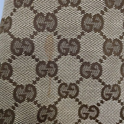 GUCCI GG Guccioli Pug Dog Oliver Canvas Tote Bag Shoulder bag
