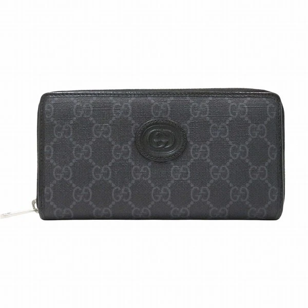 Portefeuille long zippé rond unisexe GUCCI GG Supreme 673003 livraison gratuite [occasion]