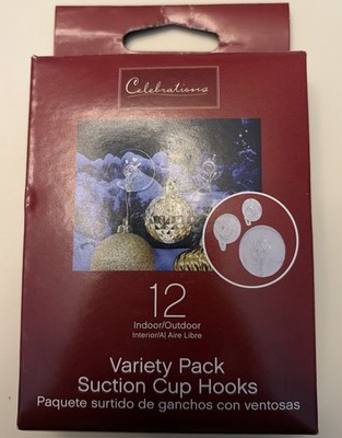   New in Box Celebrations 12ct Variety Pack Indoor/Outdoor Suction Cups 