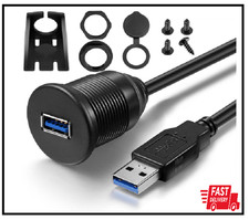 USB 3.0 Male to Female AUX Flush Mount Extension Cable for Car Truck Boat Motorc