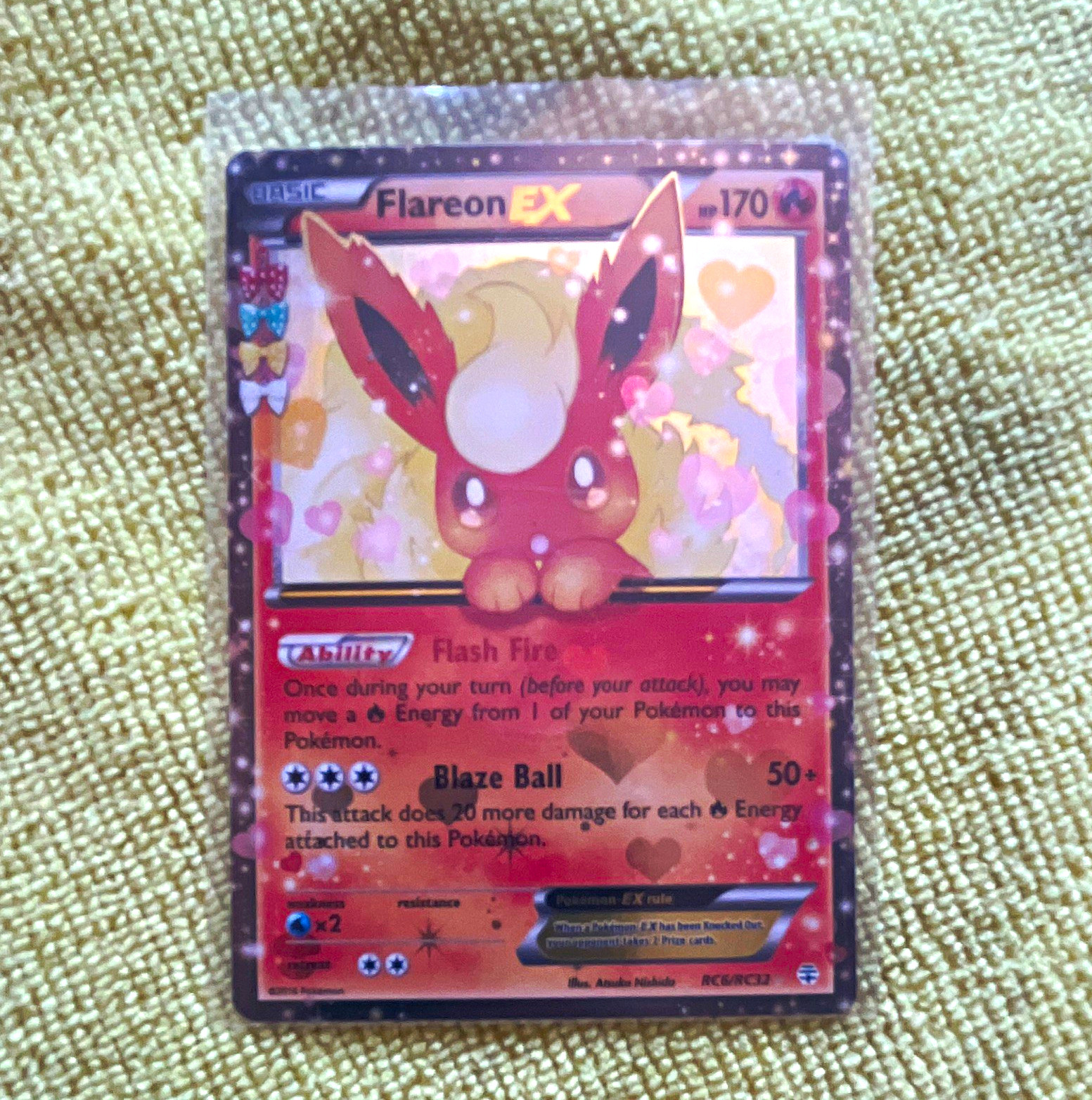 Pokemon TCG Flareon EX RC6/RC32 Generations RC Ultra Rare Holo ENG