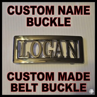 LOGAN Custom Personalized Name Belt Buckle -Put your name or word on Buckle