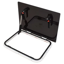 Lewmar Boat Flush Deck Hatch 399304923 | 12 3/4 x 18 Inch Black Tint