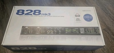 MOTU 828mk3 Hybrid Audio Interface With Manual And Software 