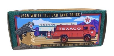 ERTL Texaco 1949 White Tilt Cab Tank Truck Diecast Bank Collectors Series #13