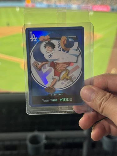 One Piece Night Los Angeles Dodgers Monkey D. Luffy Promo Card Game