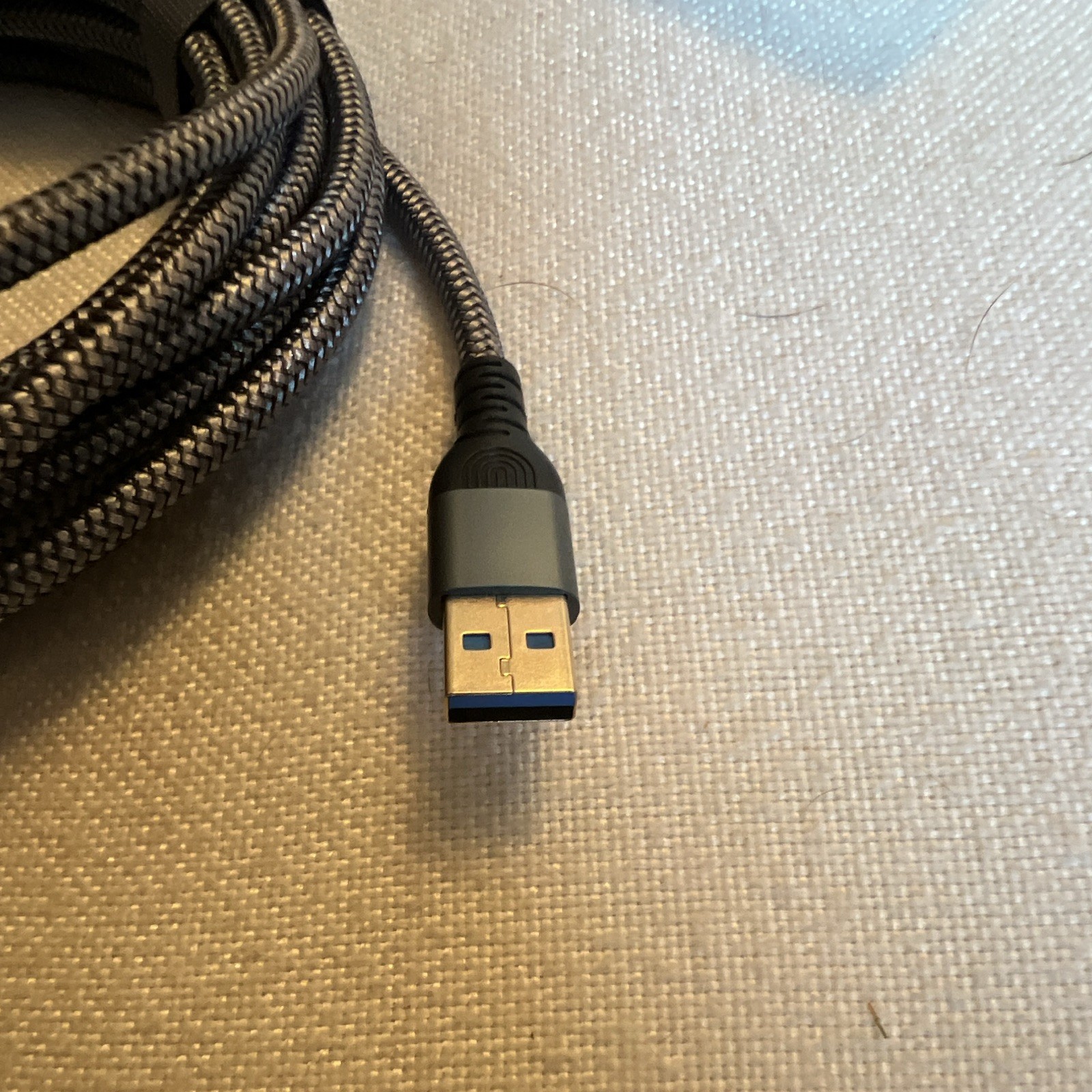 Braided Grey USB 3.0 Cable 5m USB Type A Male to USB Type A Male image 3