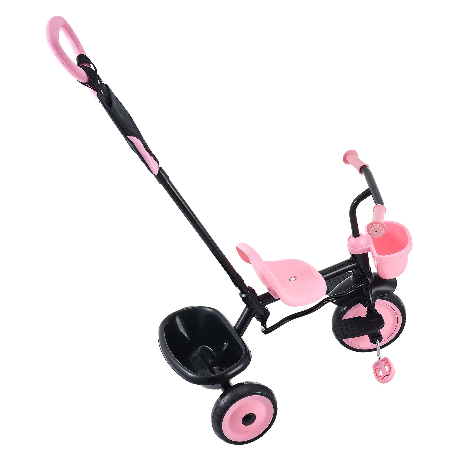 VEVOR Toddler Tricycle with Push Handle Kids Trike for 1.5-5 Year Old Adjustable