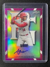 2021 Leaf Perfect Game Adonys Guzman Pink Metal Autograph #5/20 Pirates!!!