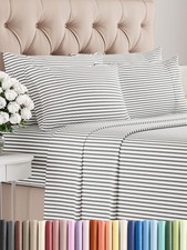 King Sheets Set 6 Piece - Includes 4 Pillowcases - Bed Sheets King Size - Sof...