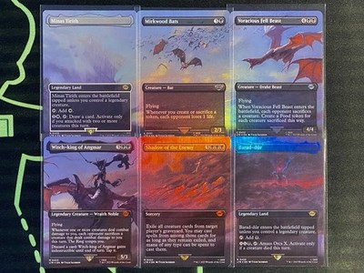 MTG Herr der Ringe Hexenkönig von Angmar 6 Karten Randlos Szene Foil LTR NM
