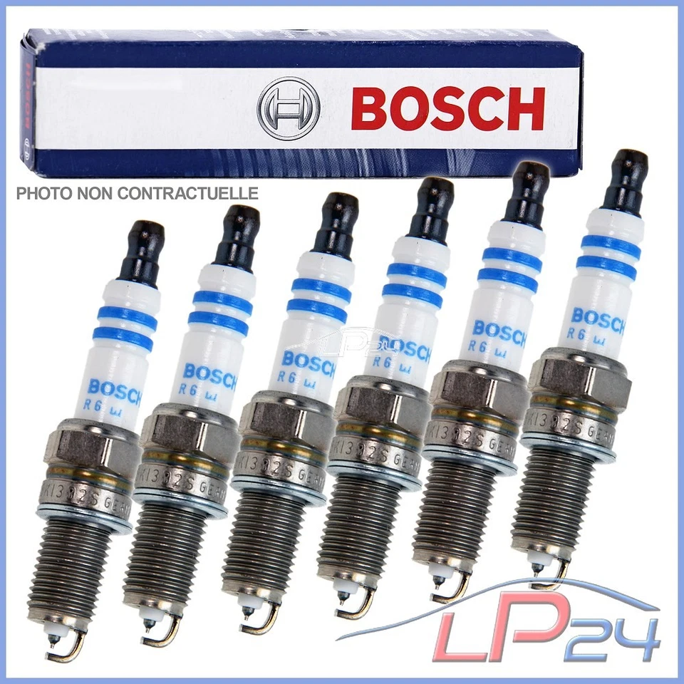 6x BOUGIE D'ALLUMAGE BOSCH PLATIN-IR FR6KI332S POUR AUDI A4 B7 8H 2.4-3.2 - Photo 1/1