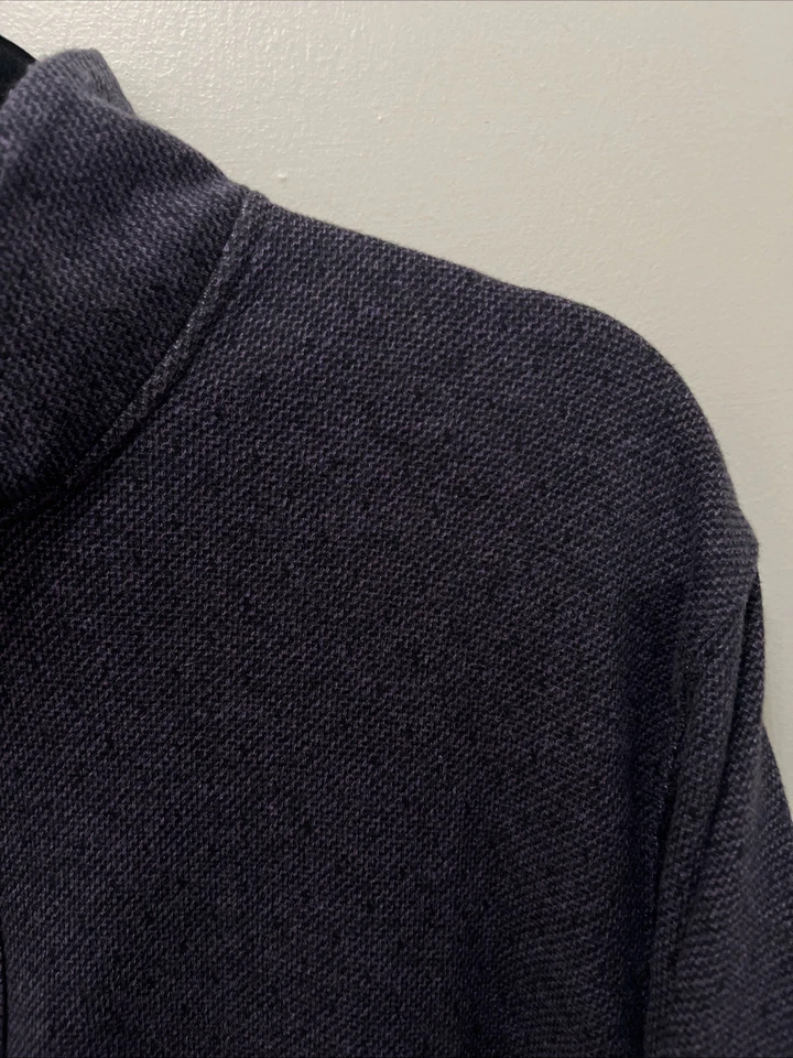 Suéter Jos A Bank Reserve 1/4 Cremallera Para Hombres Grande Púrpura Texturizado Codo Parches Foto 3 de 4