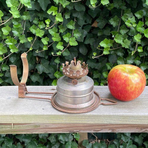 Vintage Rustic Cabin Copper Galvanized Metal 4" Wall Kerosene Hurricane lamp - Picture 6 of 6