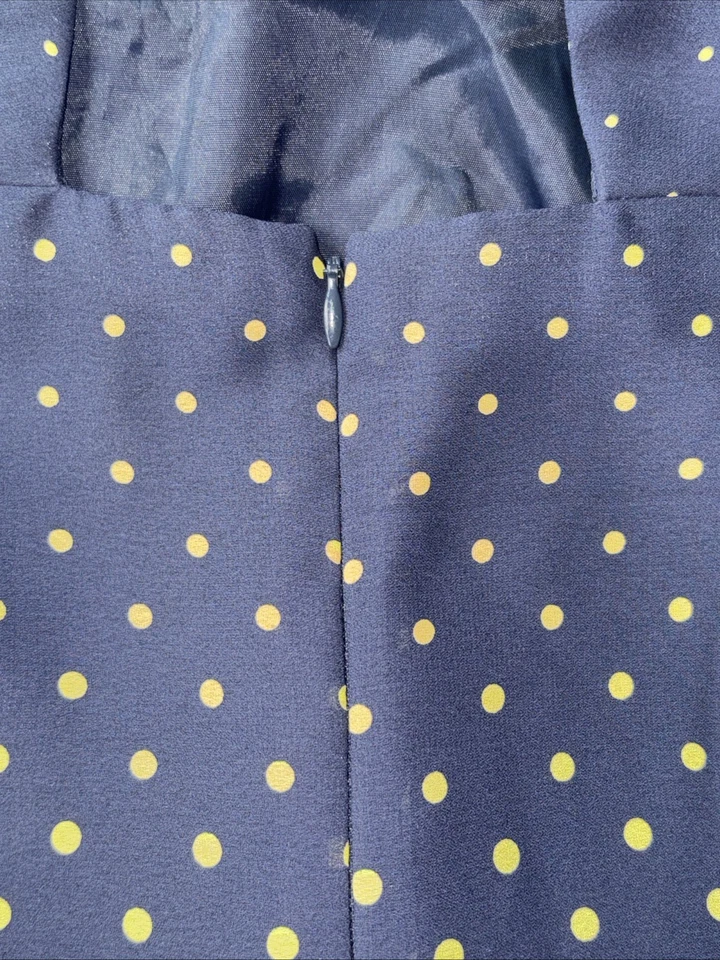 Lunares Donna Ricco New York Petite Formal Talla 8 Azul Marino Foto 4 de 4