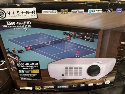 E-Vision 5000 4K-UHD Laser Projector 8K UHD Short Throw Wireless 3D Smart TV
