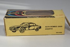 B75 1:43 SCATOLA VUOTA ORIGINALE PER POLITOYS 530 ALFA ROMEO 2600 ZAGATO BUON...