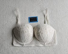NEW EX M*S ROSE STRAPLESS MULTIWAY PUSH UP LONGLINE BRA SIZE 36DD in IVORY