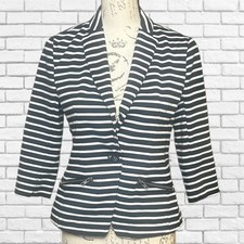 Black and white striped blazer
