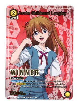 Asuka Shikinami Langley Winner C Evangelion Union Arena Promo Card EVA-1-010 NM