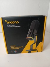 Maono PD100W Wireless Dynamic Desktop Microphone USB-C RGB Black Streaming Mic