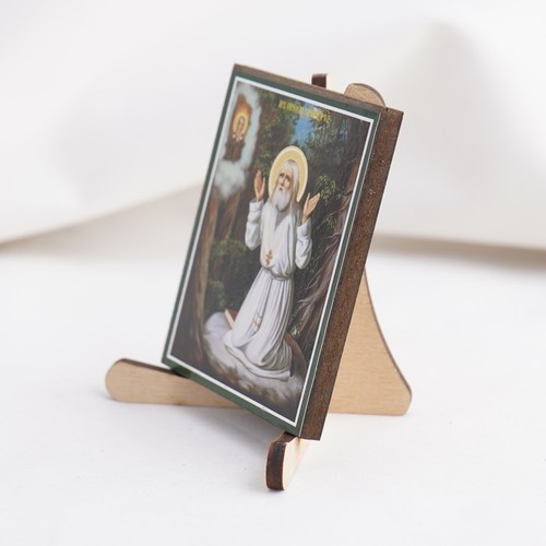 SAINT SERAPHIM Of SAROV Orthodox Icon Christian Icon Серафим Саров 2.3x3.5" - Picture 2 of 3