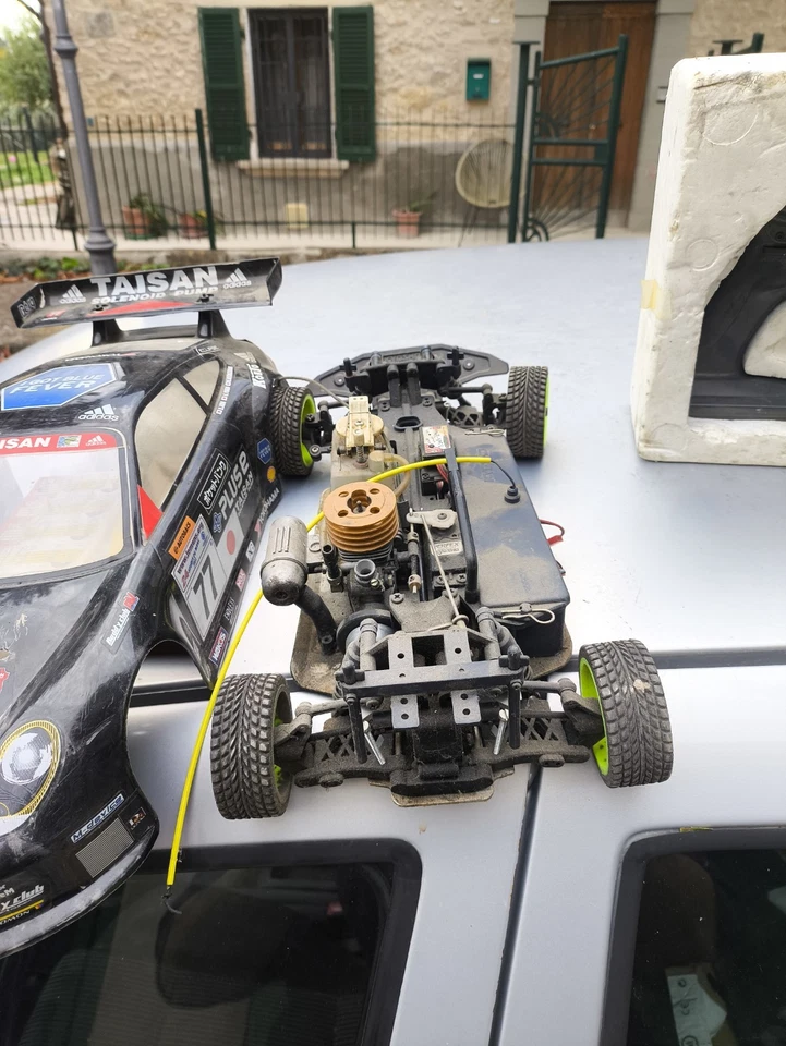 kyosho pure ten alpha 1/10 RC Auto Radiocomandata A Scoppio Engine Car On Road - Bild 4 von 4