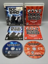 Rock Band 1 and Track Pack: Vol. 2 (Sony PlayStation 3, 2008) Complete in Box