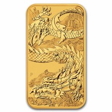 2023 Australia 1 oz Gold Dragon Rectangular Coin BU 4549.91 per troy oz