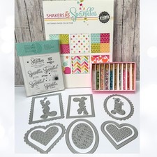 Papertrey Ink SHAKERS  SPRINKLES Make It Market Kit Rubber Stamps Dies