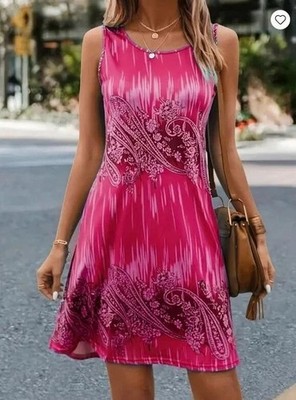 2XL (Size 14) Ruby-Red Hawaiian Style Dress -  CLEARANCE SALE